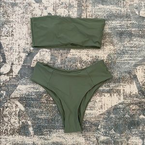 Green High Waisted Bikini
